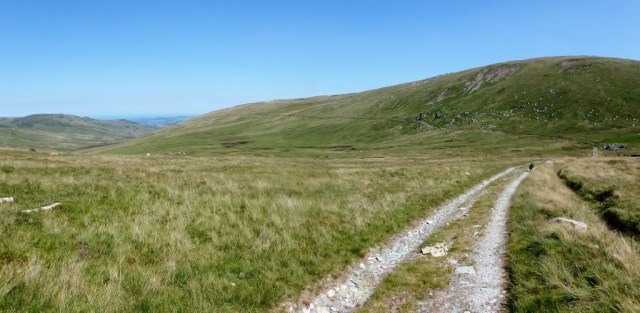 The route out, with the track just visible in the distance